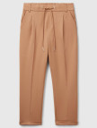 Kadın Bej  Beli Lastikli Pantolon