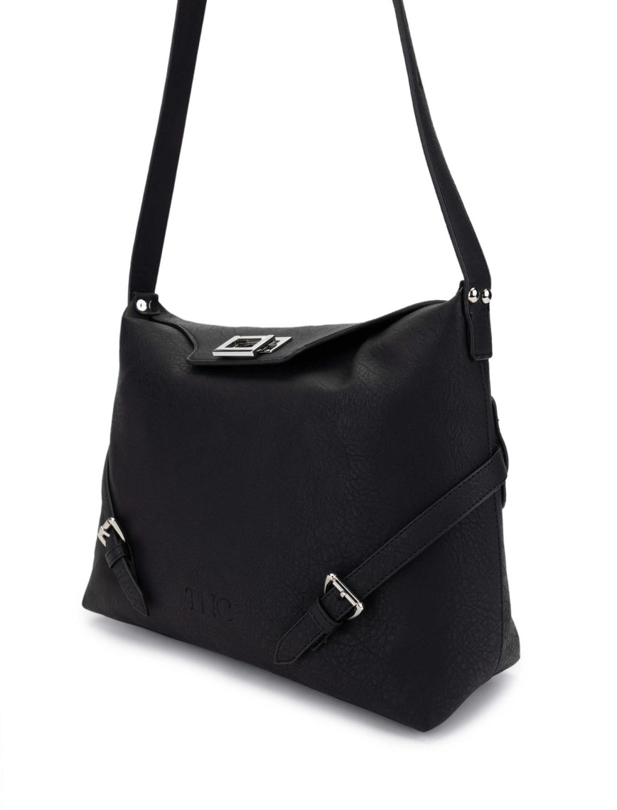 Tamer Tanca Kadın Vegan Siyah Omuz Çanta Tamer Tanca Kadın Vegan Siyah Omuz Çanta