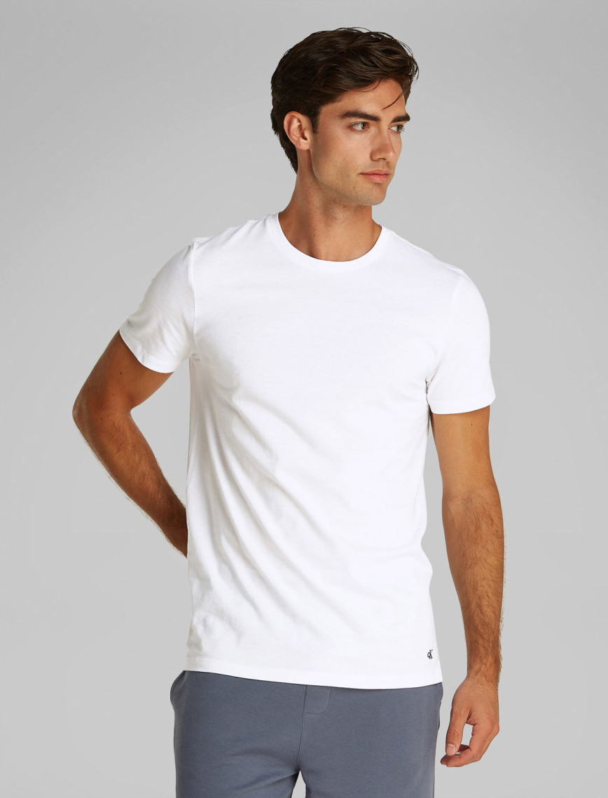 Calvin Klein Crew 3'lü Erkek Beyaz T-Shirt Calvin Klein Crew 3'lü Erkek Beyaz T-Shirt