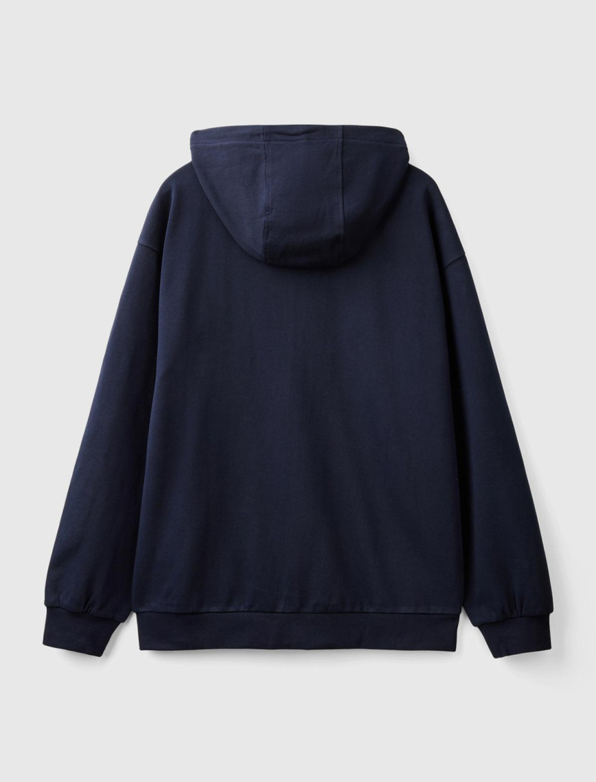 Erkek Lacivert %100 Pamuk Dar Kesim Fermuarlı Kapüşonlu Sweatshirt Erkek Lacivert %100 Pamuk Dar Kesim Fermuarlı Kapüşonlu Sweatshirt