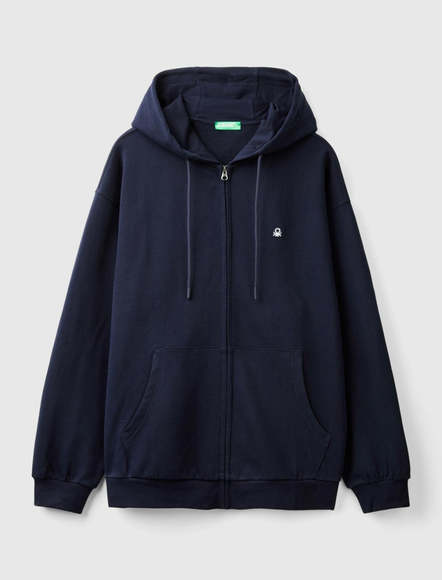 Erkek Lacivert %100 Pamuk Dar Kesim Fermuarlı Kapüşonlu Sweatshirt Erkek Lacivert %100 Pamuk Dar Kesim Fermuarlı Kapüşonlu Sweatshirt