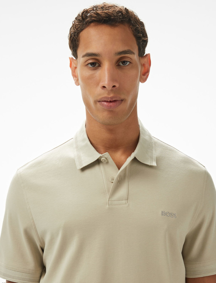 Boss Pe İnterlock Erkek Bej Polo Boss Pe İnterlock Erkek Bej Polo