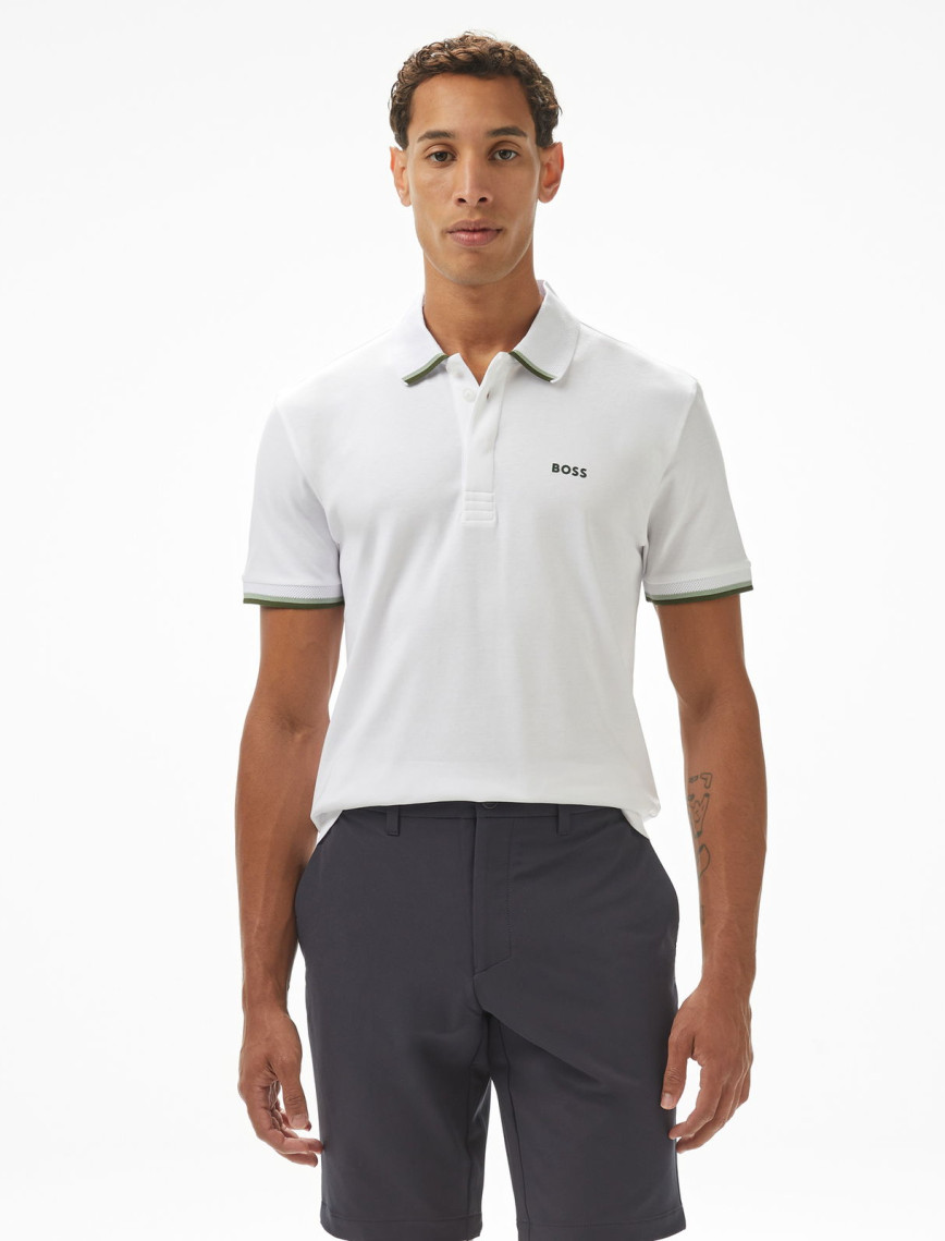 Boss Paddy Lux Heritage Erkek Beyaz Polo