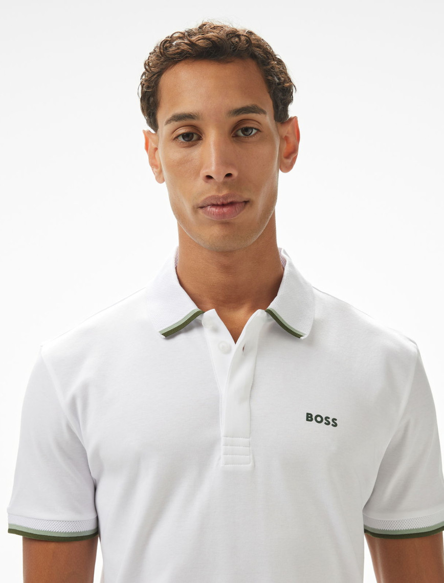 Boss Paddy Lux Heritage Erkek Beyaz Polo