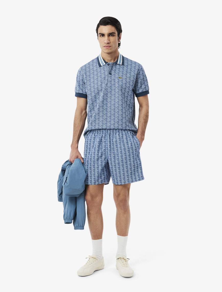 Lacoste Erkek Monogram Mavi Mayo Lacoste Erkek Monogram Mavi Mayo