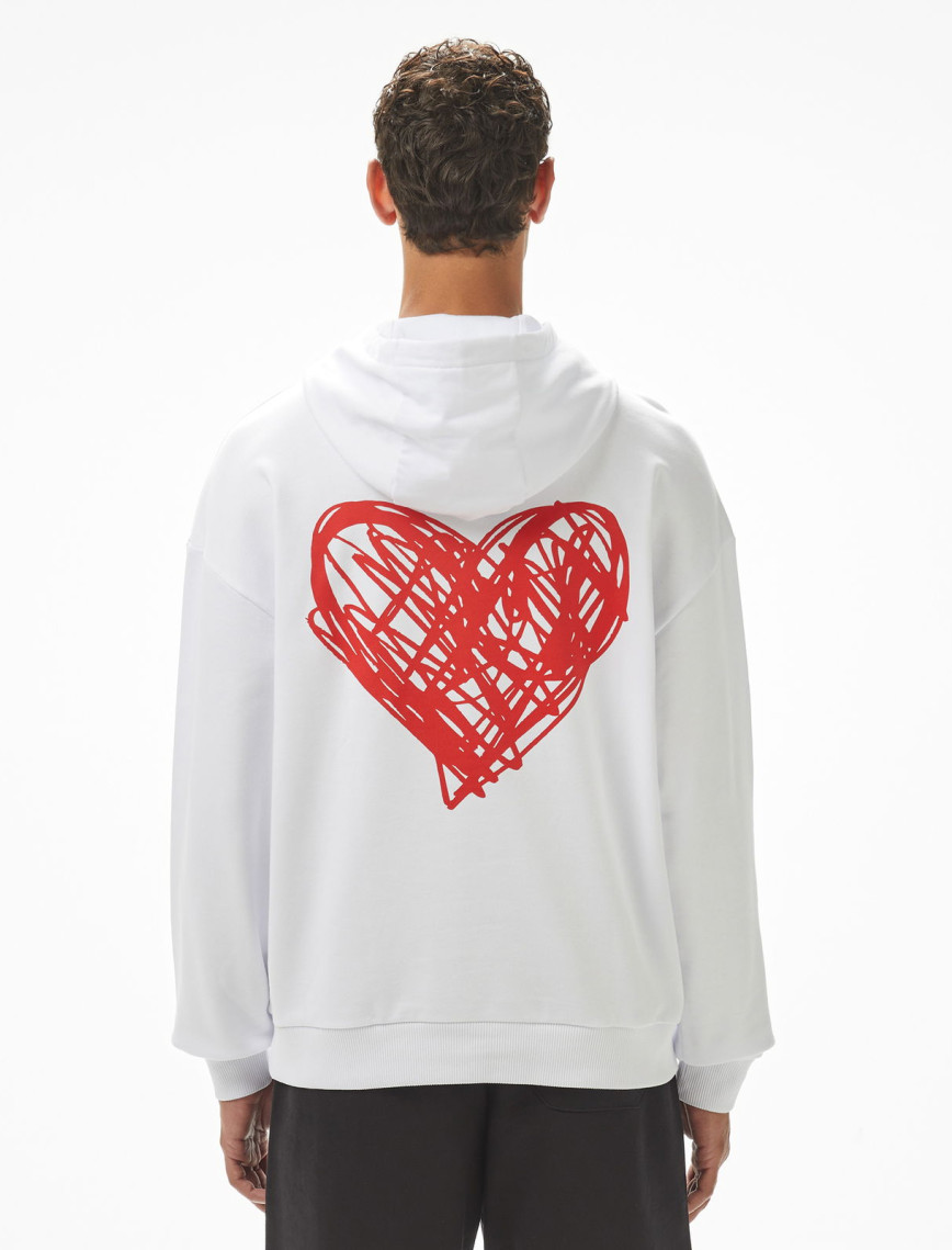 Hugo Dewgili Erkek Beyaz Sweatshirt Hugo Dewgili Erkek Beyaz Sweatshirt