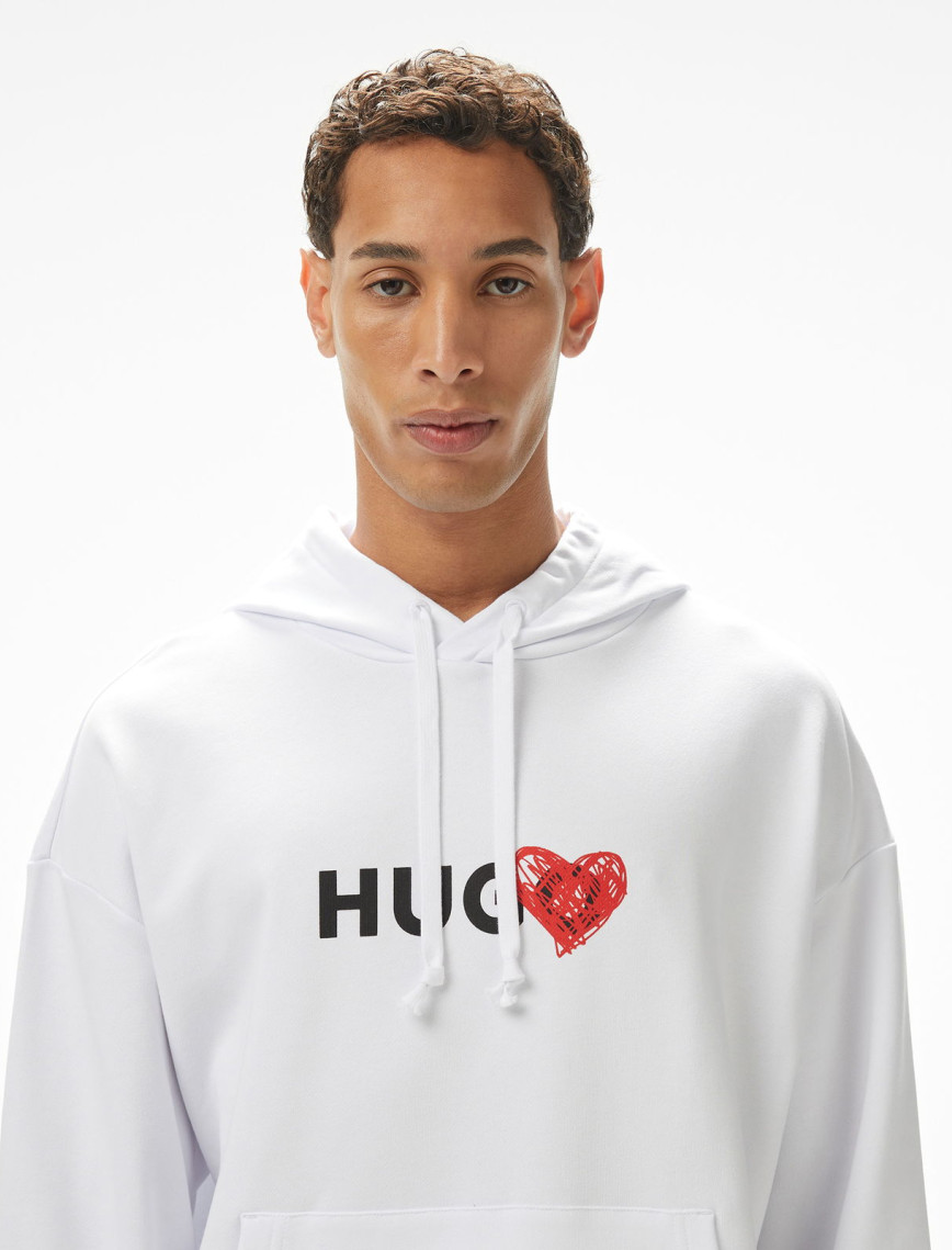 Hugo Dewgili Erkek Beyaz Sweatshirt Hugo Dewgili Erkek Beyaz Sweatshirt