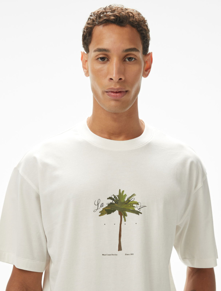 Hugo Duwom Erkek Beyaz T-Shirt