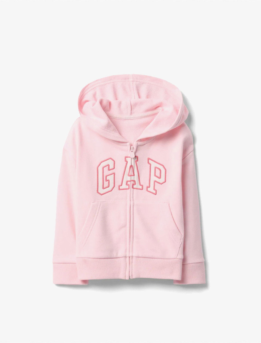 Gap Relaxed Fit Fermuarlı Çocuk Pembe Sweatshirt Gap Relaxed Fit Fermuarlı Çocuk Pembe Sweatshirt