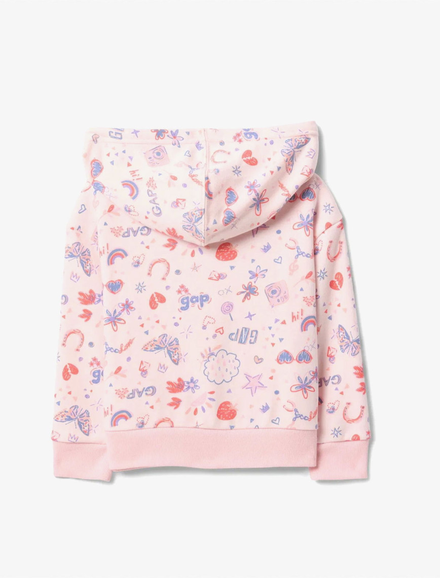 Gap Logo Desenli Fermuarlı Çocuk Pembe Sweatshirt Gap Logo Desenli Fermuarlı Çocuk Pembe Sweatshirt
