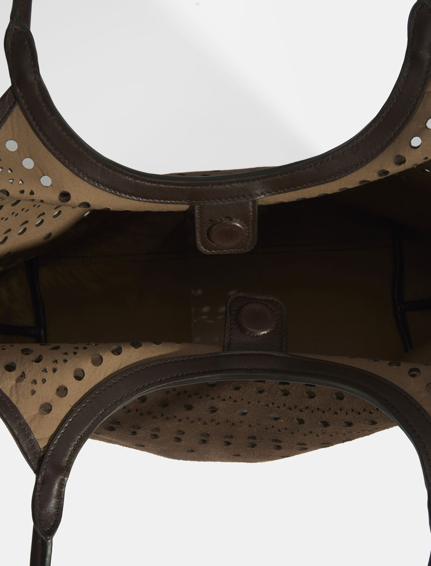 Kadın Kahve Perforeli Süet Omuz Çantası Kadın Kahve Perforeli Süet Omuz Çantası