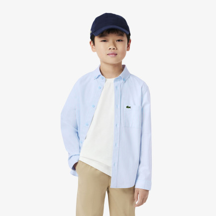 Lacoste Çocuk Çizgili Mavi Gömlek Lacoste Çocuk Çizgili Mavi Gömlek