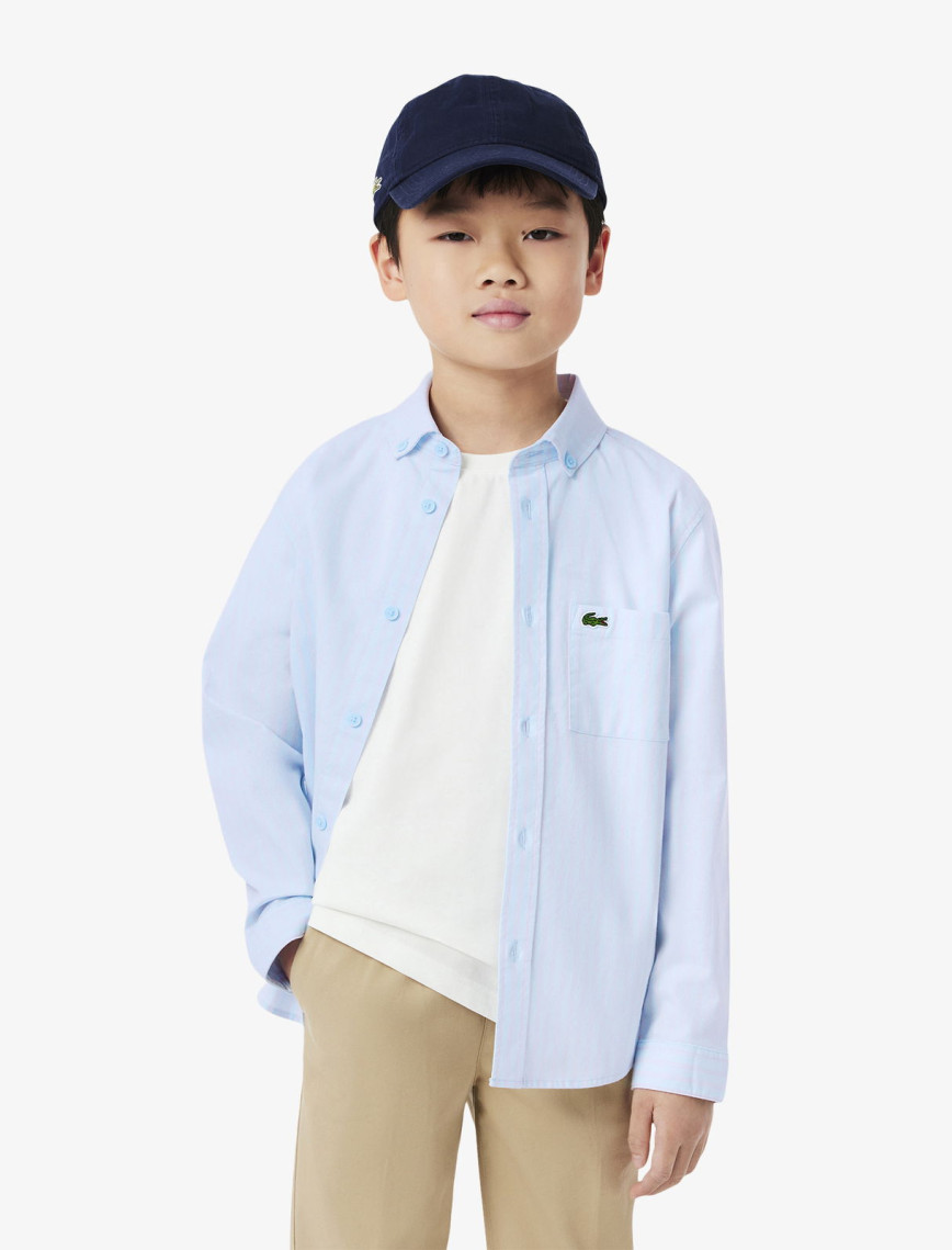 Lacoste Çocuk Çizgili Mavi Gömlek Lacoste Çocuk Çizgili Mavi Gömlek