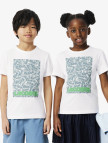 Lacoste Çocuk Bisiklet Yaka Baskılı Beyaz T-Shirt Lacoste Çocuk Bisiklet Yaka Baskılı Beyaz T-Shirt