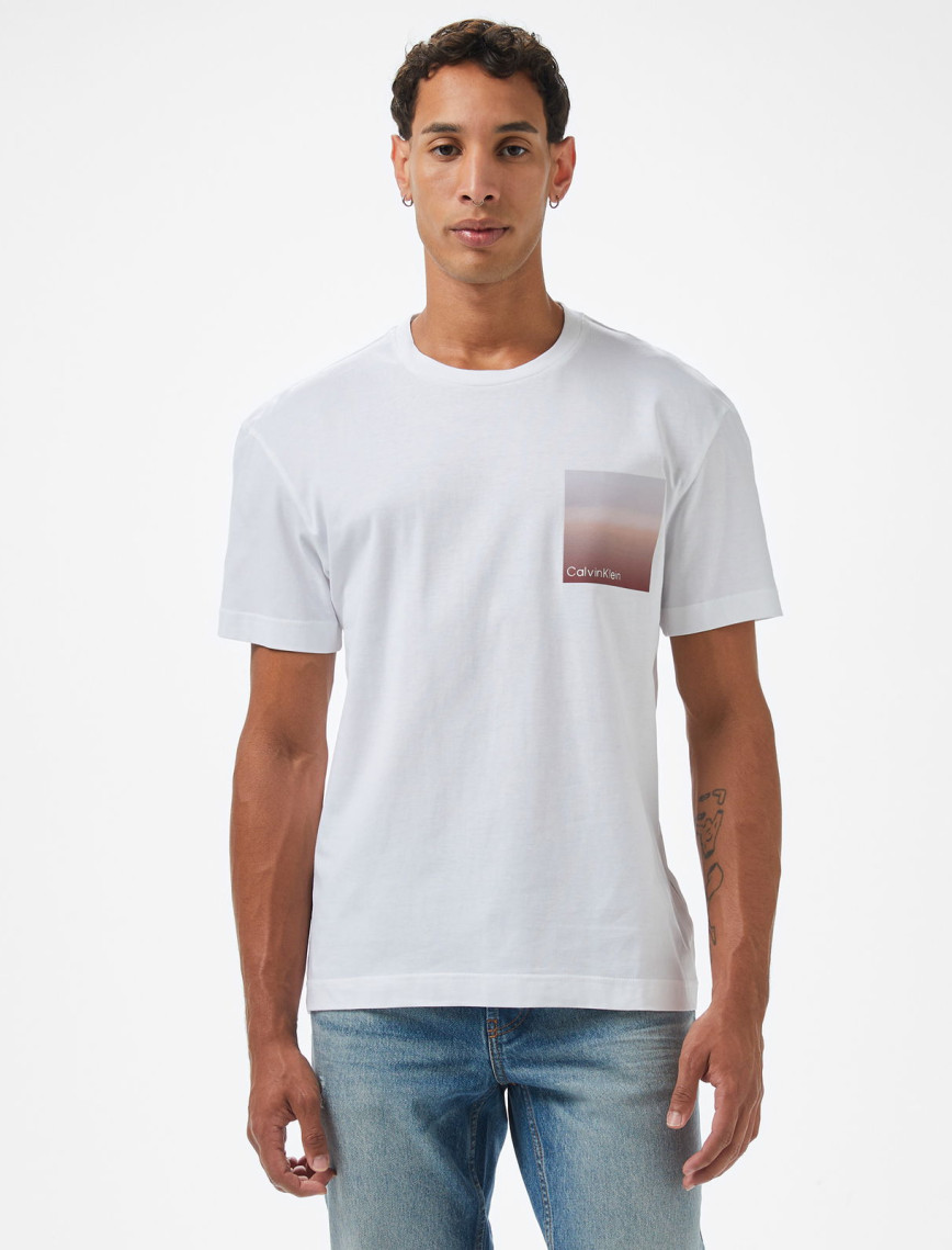 Calvin Klein Ombre Logo Erkek Gri T-Shirt Calvin Klein Ombre Logo Erkek Gri T-Shirt