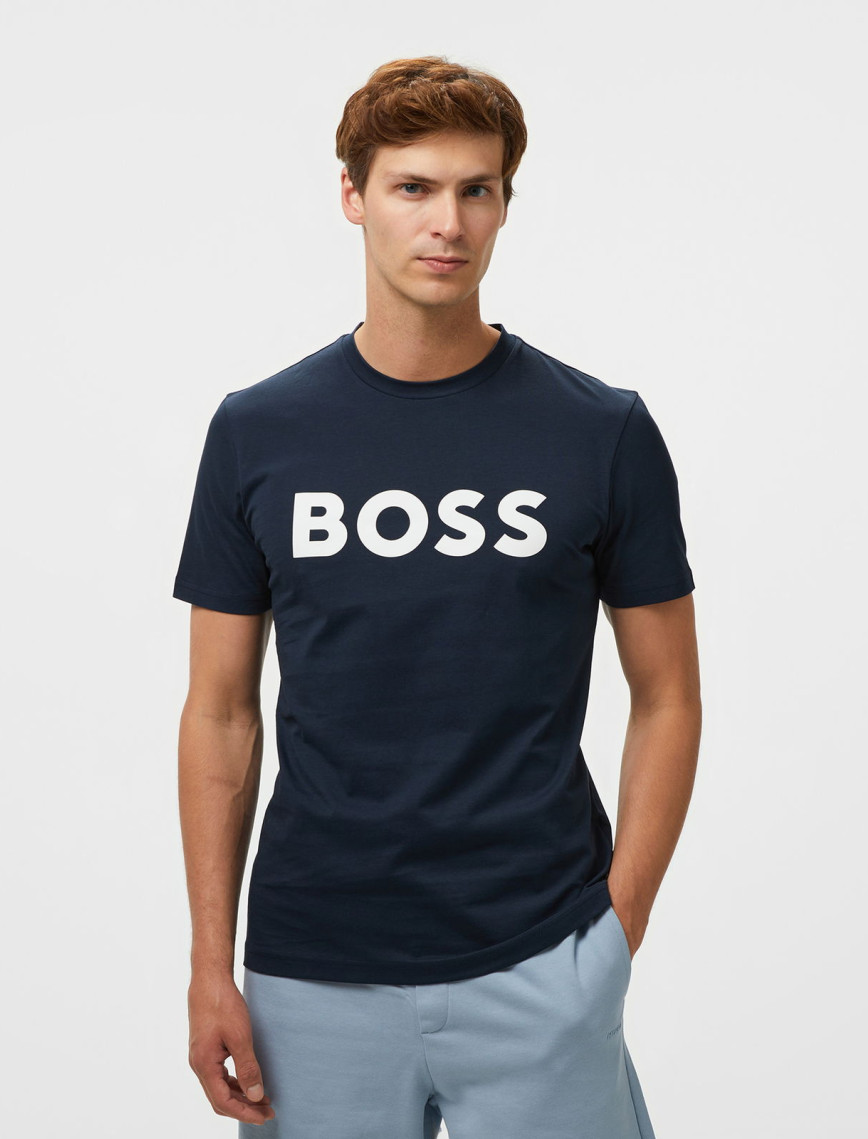 Boss Thinking Erkek Mavi T-Shirt Boss Thinking Erkek Mavi T-Shirt