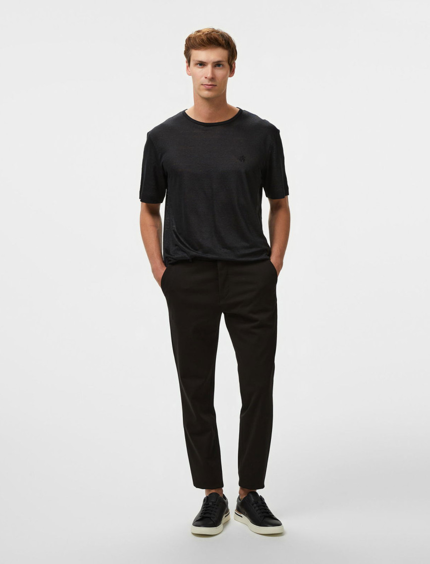 Brooks Brothers %100 Keten Bisiklet Yaka Erkek Siyah T-Shirt Brooks Brothers %100 Keten Bisiklet Yaka Erkek Siyah T-Shirt