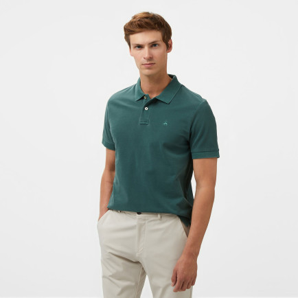 Brooks Brothers Polo Yaka Parça Boya 2 Düğmeli Erkek Yeşil T-Shirt Brooks Brothers Polo Yaka Parça Boya 2 Düğmeli Erkek Yeşil T-Shirt