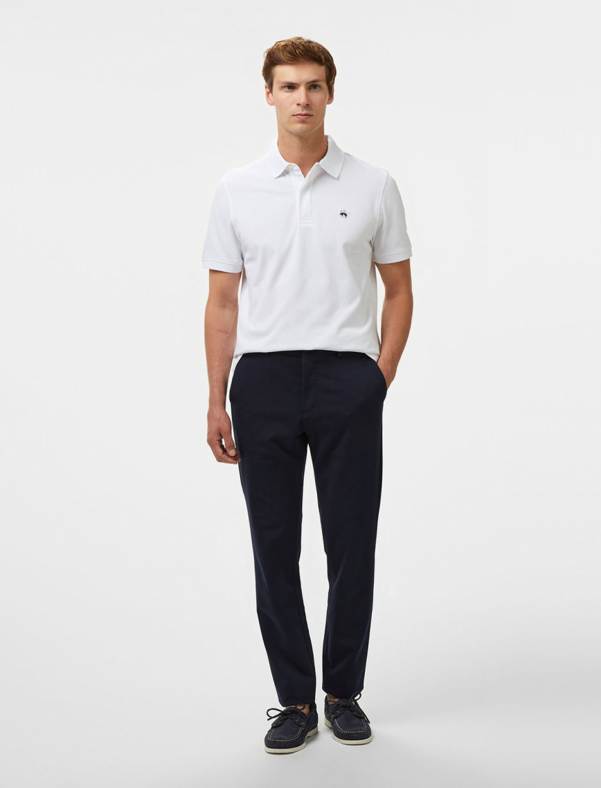 Brooks Brothers Yan Beli Lastikli Duble Paça Erkek Lacivert Pantolon Brooks Brothers Yan Beli Lastikli Duble Paça Erkek Lacivert Pantolon