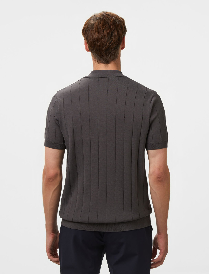 Brooks Brothers Polo Yaka Nervürlü Rayon Kısa Kol Erkek Gri Kazak Brooks Brothers Polo Yaka Nervürlü Rayon Kısa Kol Erkek Gri Kazak