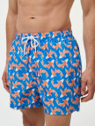 Brooks Brothers Lastikli Japon Balığı Desenli Erkek Mavi Mayo Şort Brooks Brothers Lastikli Japon Balığı Desenli Erkek Mavi Mayo Şort