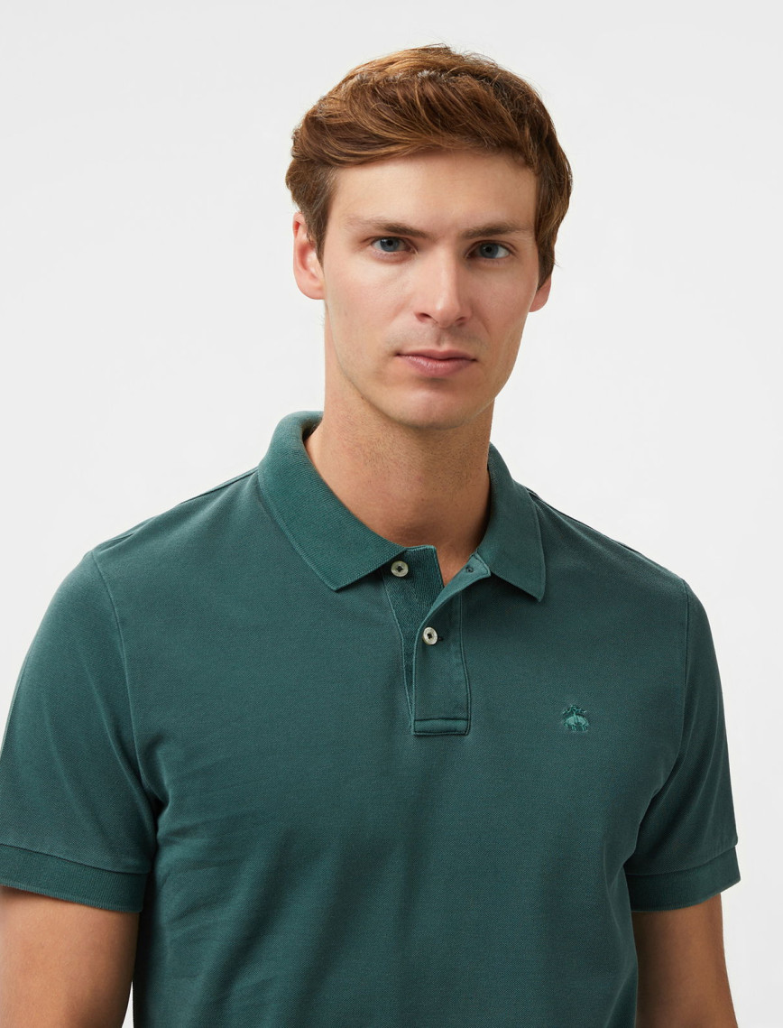Brooks Brothers Polo Yaka Parça Boya 2 Düğmeli Erkek Yeşil T-Shirt Brooks Brothers Polo Yaka Parça Boya 2 Düğmeli Erkek Yeşil T-Shirt