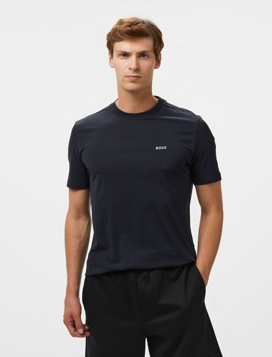 Boss Tee Erkek Mavi T-Shirt Boss Tee Erkek Mavi T-Shirt