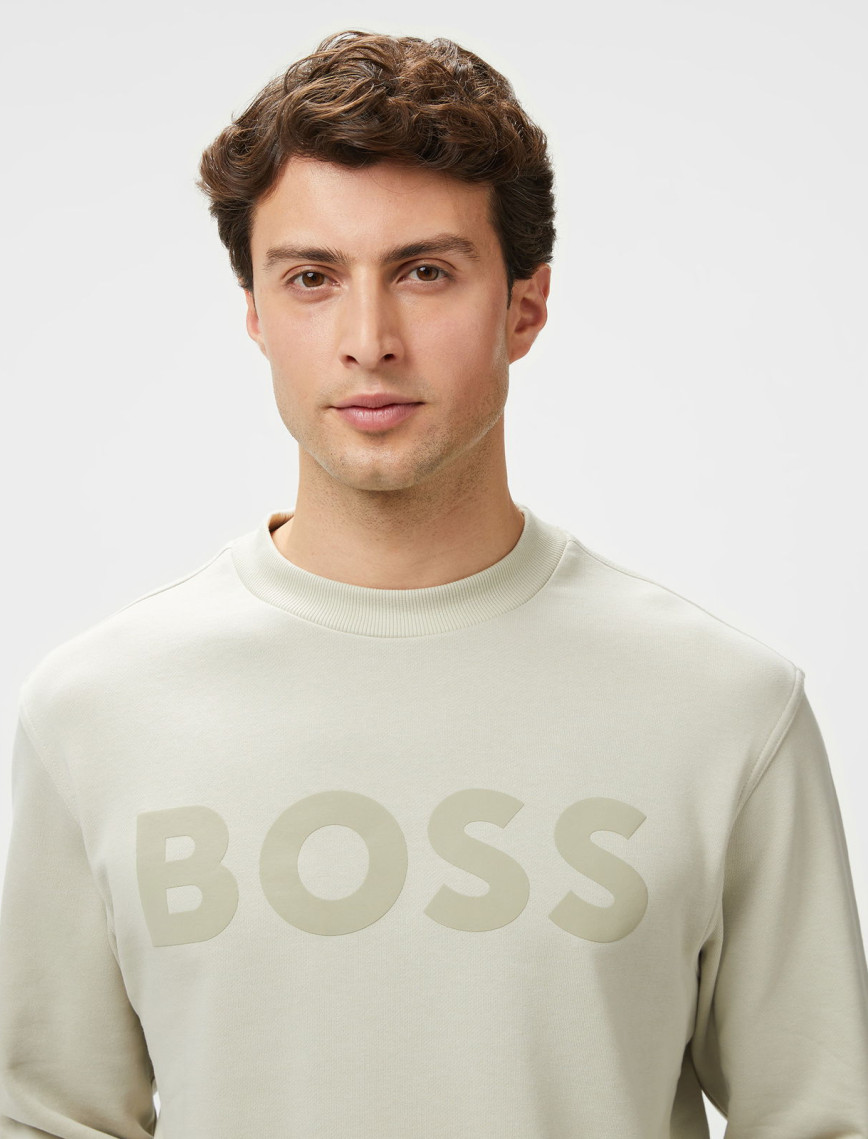 Boss Erkek Bej Sweatshirt Boss Erkek Bej Sweatshirt