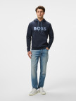 Boss Soody Tape Logo Erkek Mavi Sweatshirt Boss Soody Tape Logo Erkek Mavi Sweatshirt