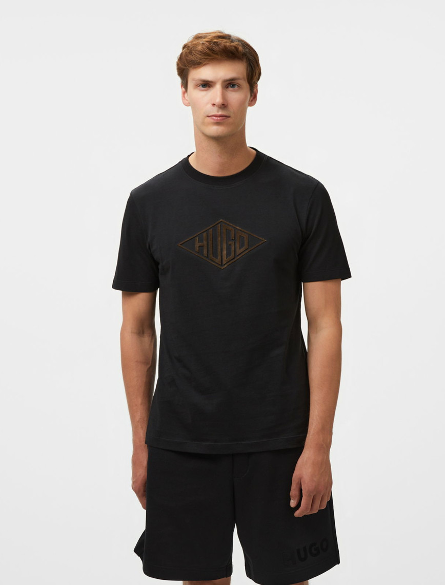 Hugo Dalendi Erkek Siyah T-Shirt Hugo Dalendi Erkek Siyah T-Shirt