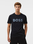 Boss Tee Tape Logo Erkek Siyah T-Shirt Boss Tee Tape Logo Erkek Siyah T-Shirt