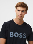Boss Tee Tape Logo Erkek Mavi T-Shirt Boss Tee Tape Logo Erkek Mavi T-Shirt
