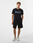 Boss Tee Tape Logo Erkek Mavi T-Shirt Boss Tee Tape Logo Erkek Mavi T-Shirt