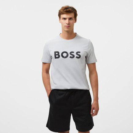 Boss Tee Tape Logo Erkek Gri T-Shirt Boss Tee Tape Logo Erkek Gri T-Shirt