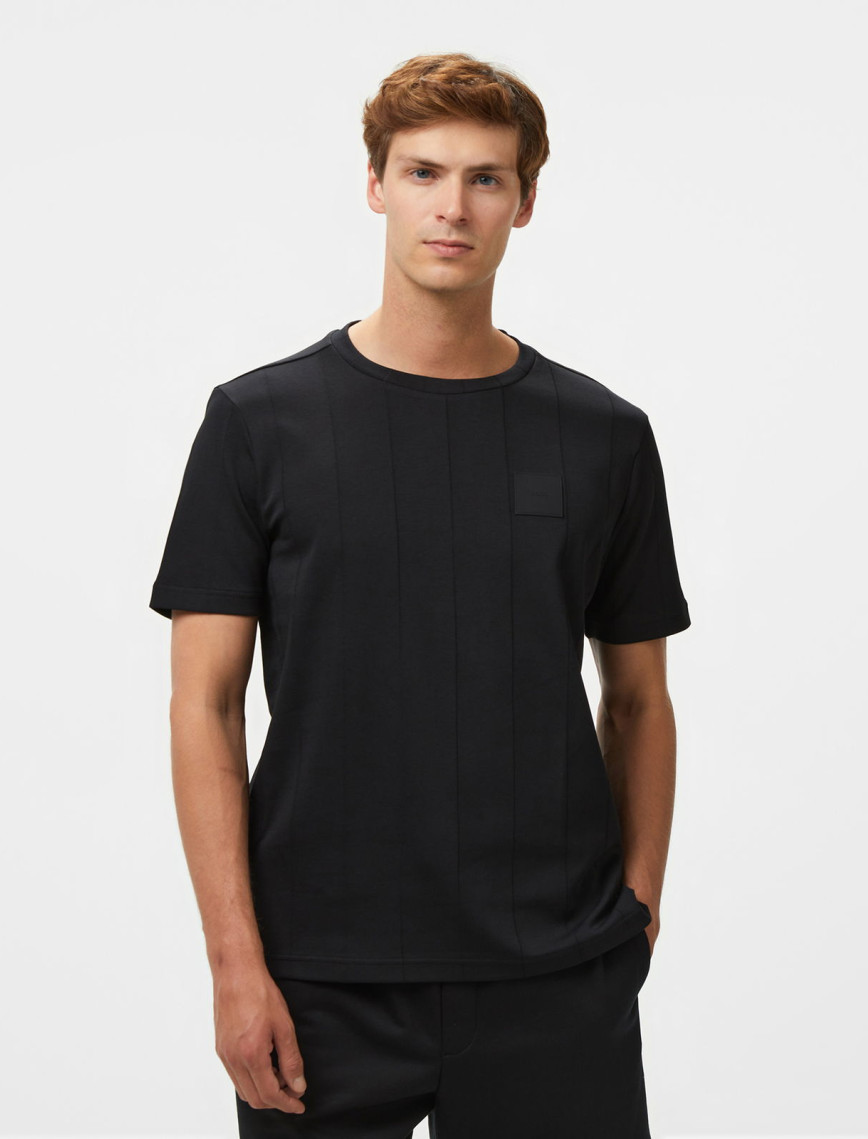 Boss Tee Dropneedle Ac Erkek Siyah T-Shirt Boss Tee Dropneedle Ac Erkek Siyah T-Shirt