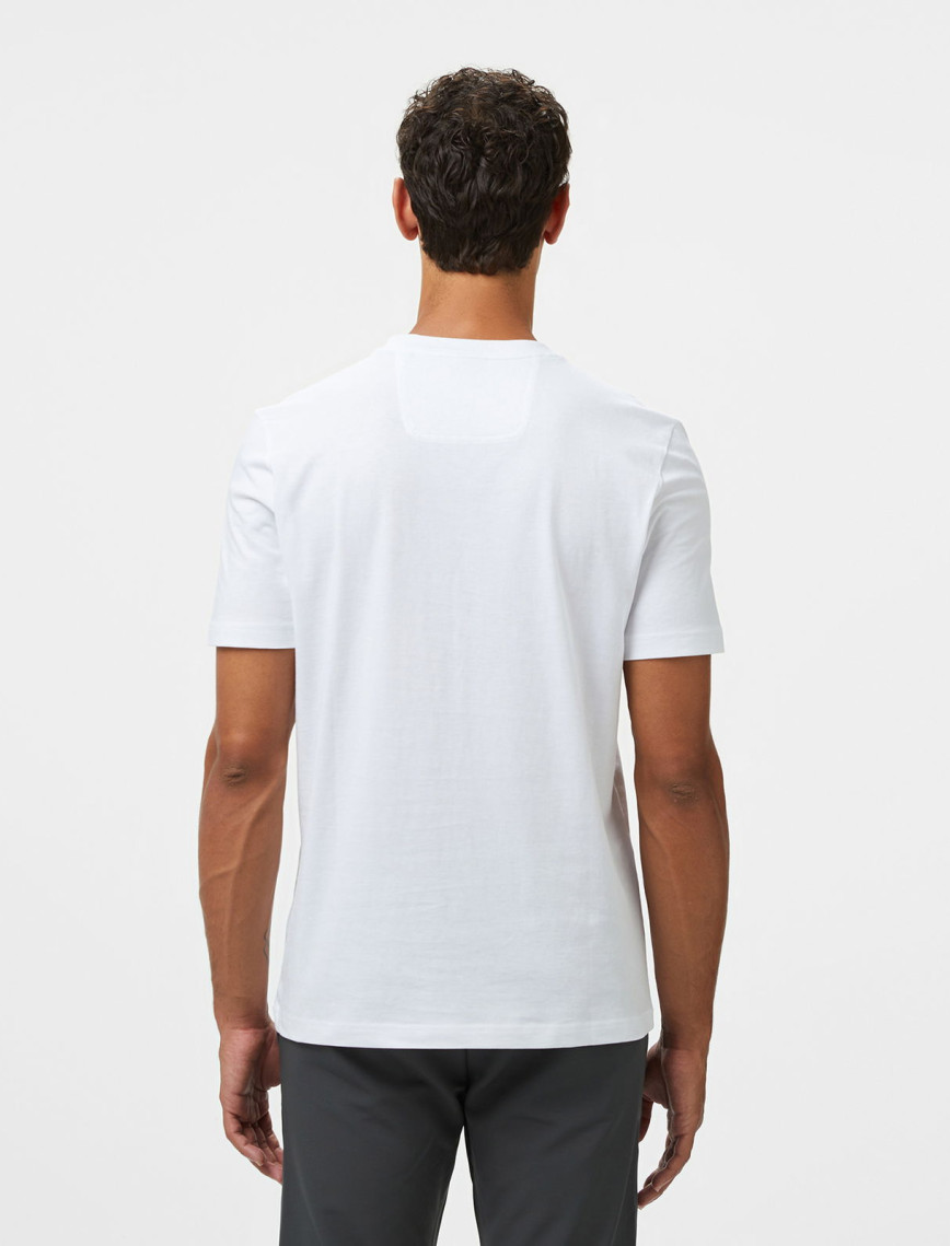 Boss Tee Tape Logo Erkek Beyaz T-Shirt Boss Tee Tape Logo Erkek Beyaz T-Shirt