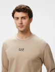 EA7 Erkek Bej Bisiklet Yaka Sweatshirt