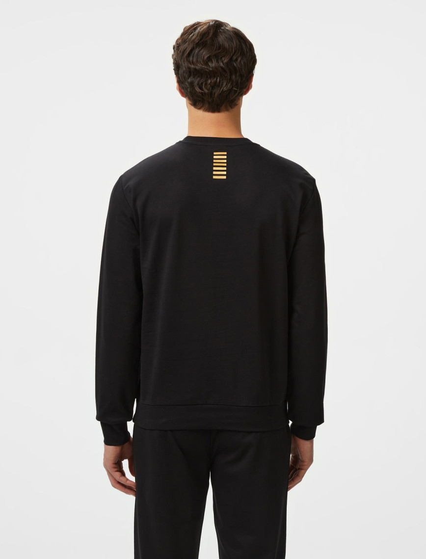 EA7 Erkek Siyah Bisiklet Yaka Sweatshirt EA7 Erkek Siyah Bisiklet Yaka Sweatshirt