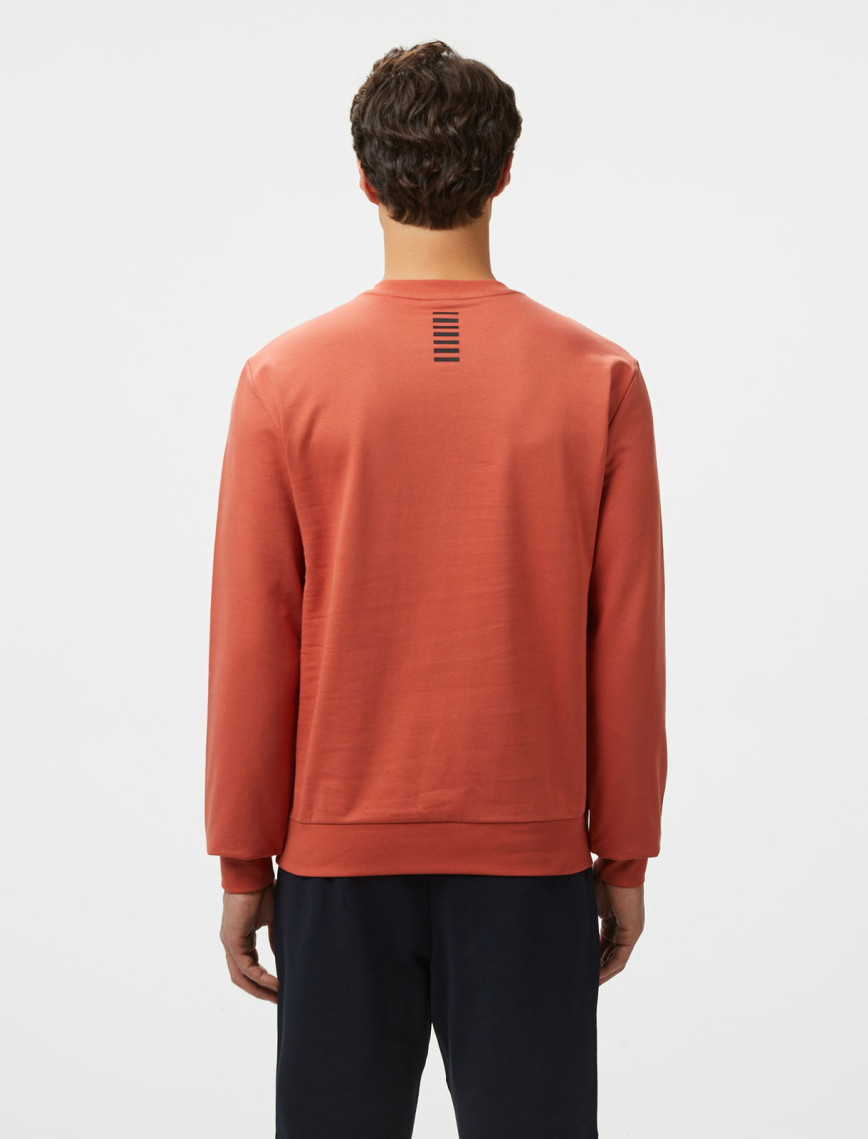 EA7 Erkek Turuncu Bisiklet Yaka Sweatshirt EA7 Erkek Turuncu Bisiklet Yaka Sweatshirt
