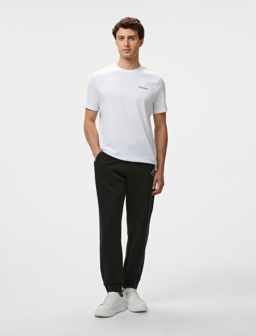 Armani Exchange Erkek Beyaz Bisiklet Yaka T-Shirt