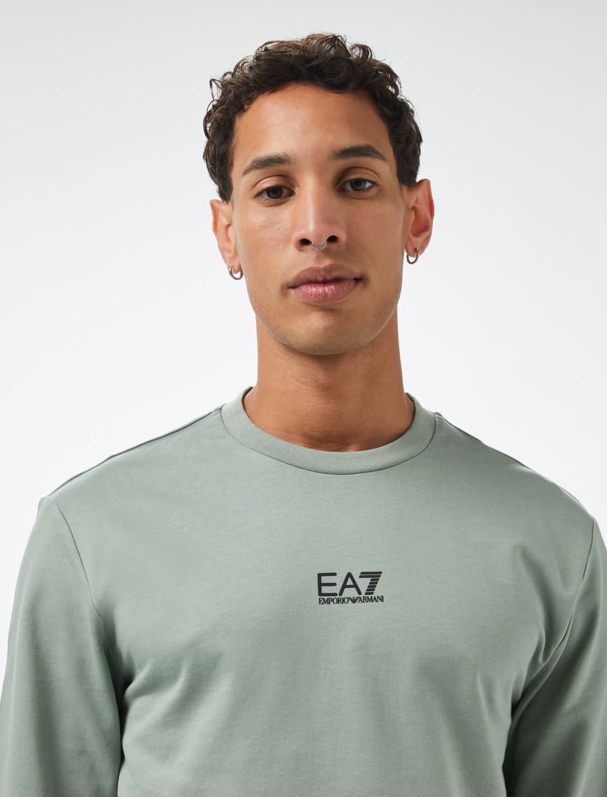 EA7 Erkek Yeşil Bisiklet Yaka Sweatshirt EA7 Erkek Yeşil Bisiklet Yaka Sweatshirt