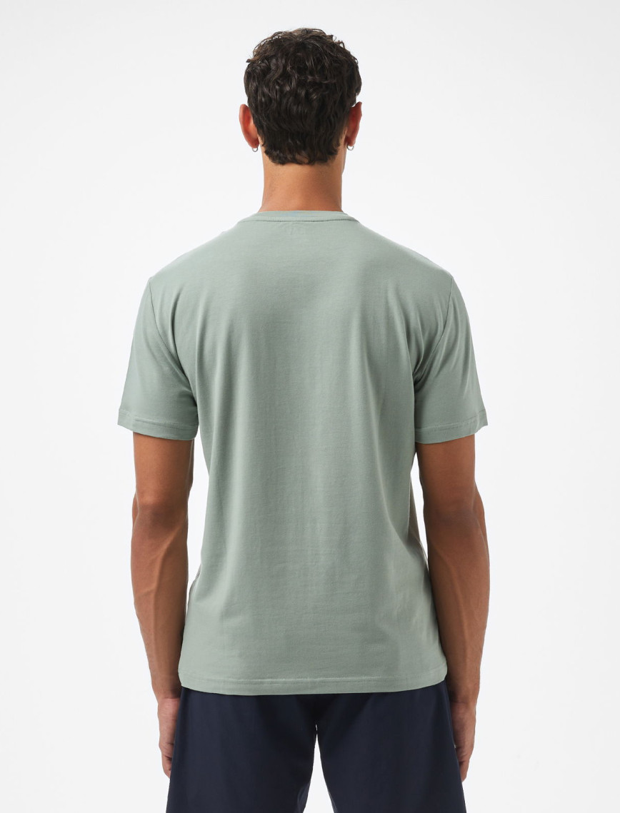 EA7 Erkek Yeşil Bisiklet Yaka T-Shirt