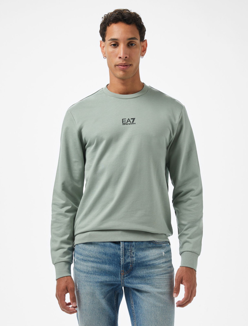 EA7 Erkek Turuncu Bisiklet Yaka Sweatshirt EA7 Erkek Turuncu Bisiklet Yaka Sweatshirt