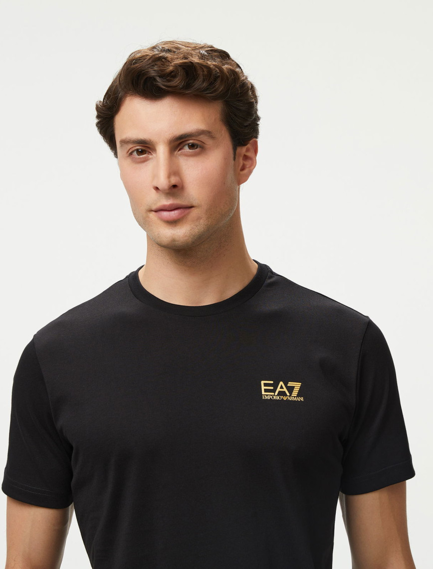 EA7 Erkek Siyah Bisiklet Yaka T-Shirt EA7 Erkek Siyah Bisiklet Yaka T-Shirt