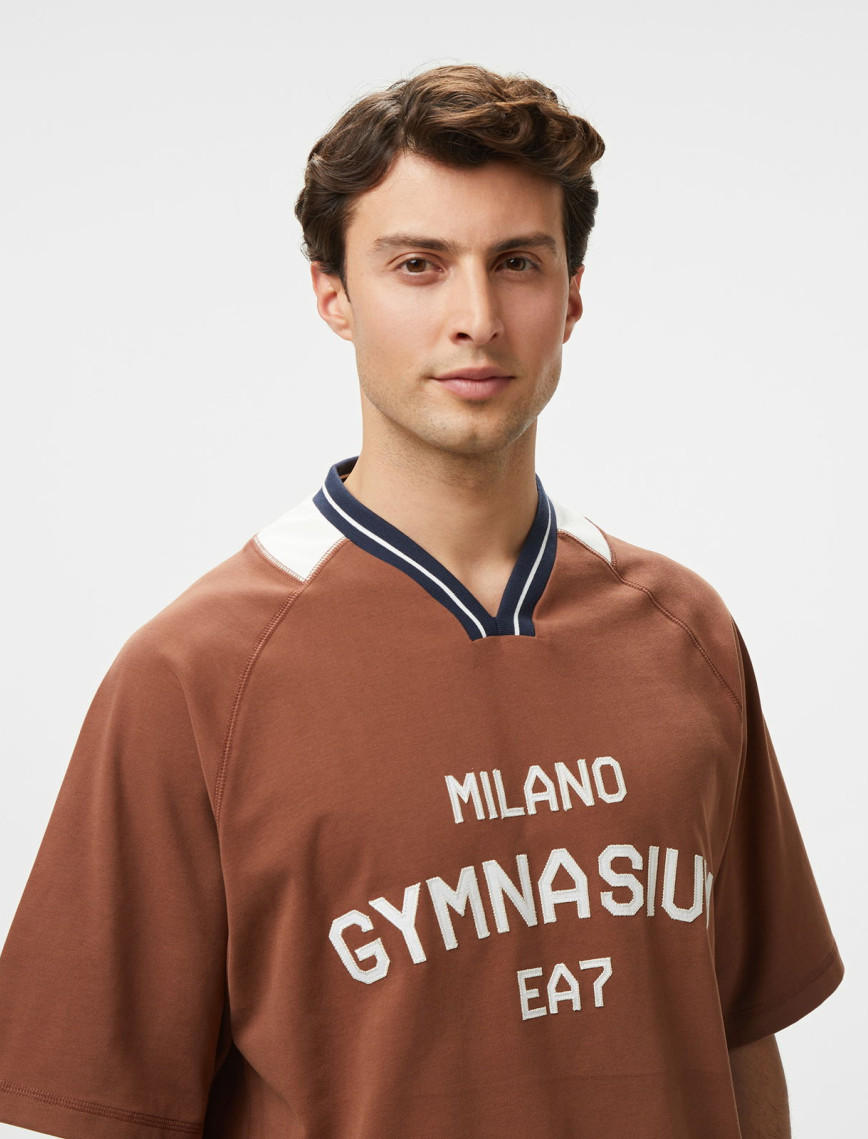 EA7 Erkek Kahverengi Bisiklet Yaka T-Shirt EA7 Erkek Kahverengi Bisiklet Yaka T-Shirt
