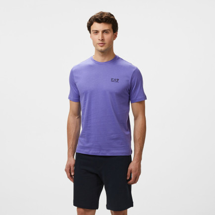 EA7 Erkek Mavi Bisiklet Yaka T-Shirt EA7 Erkek Mavi Bisiklet Yaka T-Shirt