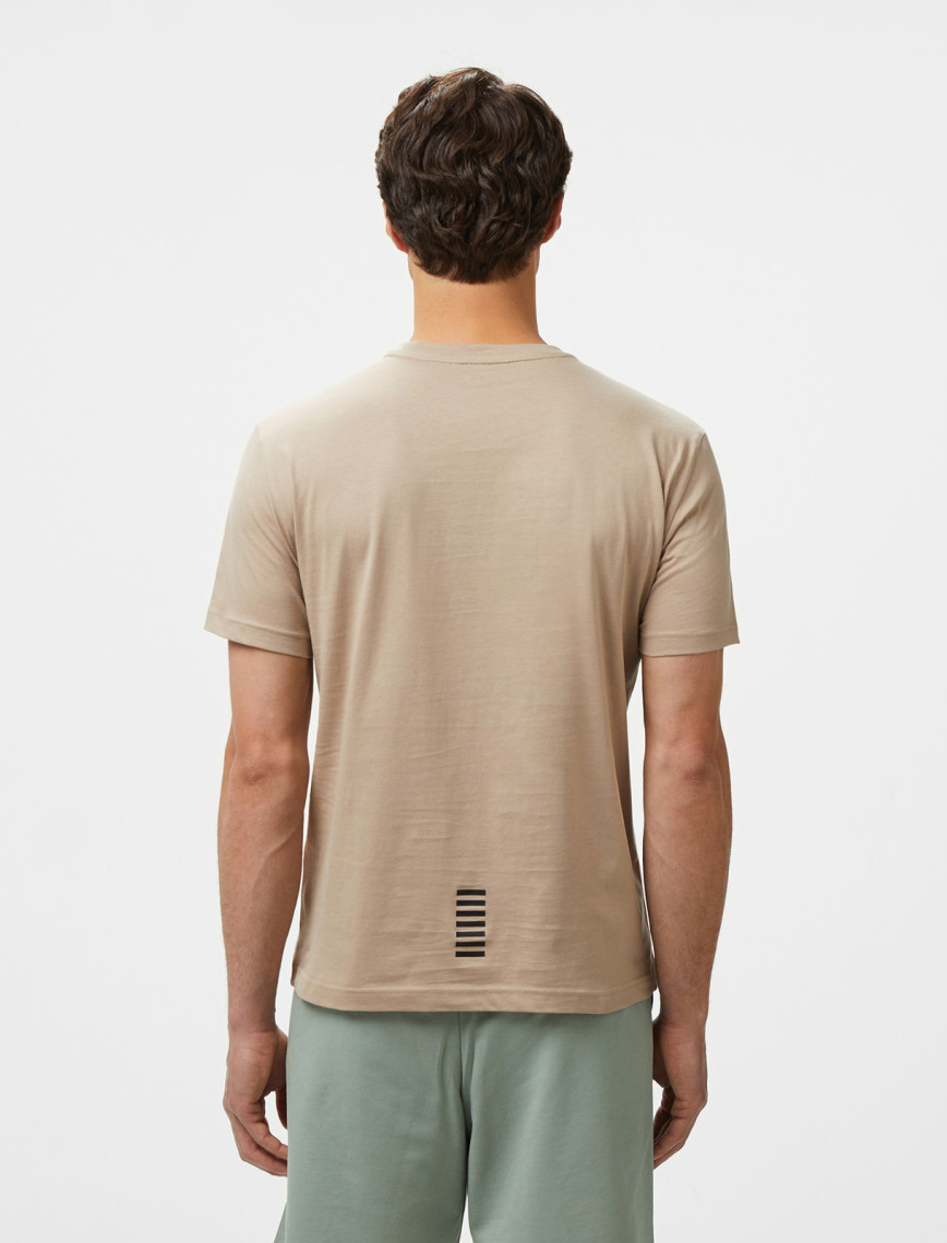 EA7 Erkek Bej Bisiklet Yaka T-Shirt EA7 Erkek Bej Bisiklet Yaka T-Shirt