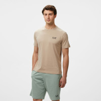 EA7 Erkek Bej Bisiklet Yaka T-Shirt EA7 Erkek Bej Bisiklet Yaka T-Shirt