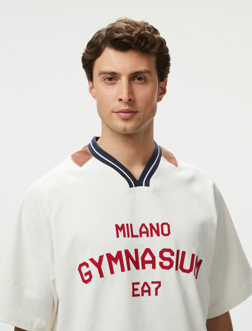 EA7 Erkek Beyaz Bisiklet Yaka T-Shirt EA7 Erkek Beyaz Bisiklet Yaka T-Shirt