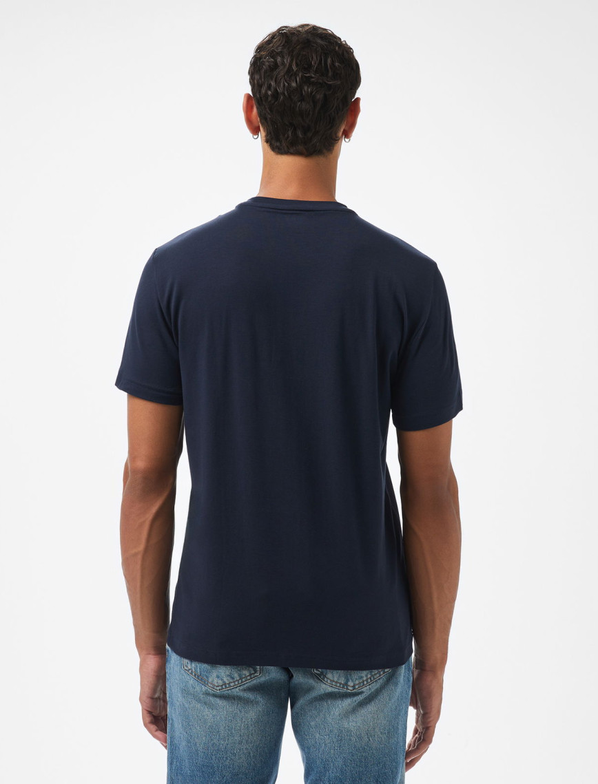 EA7 Erkek Lacivert Bisiklet Yaka T-Shirt